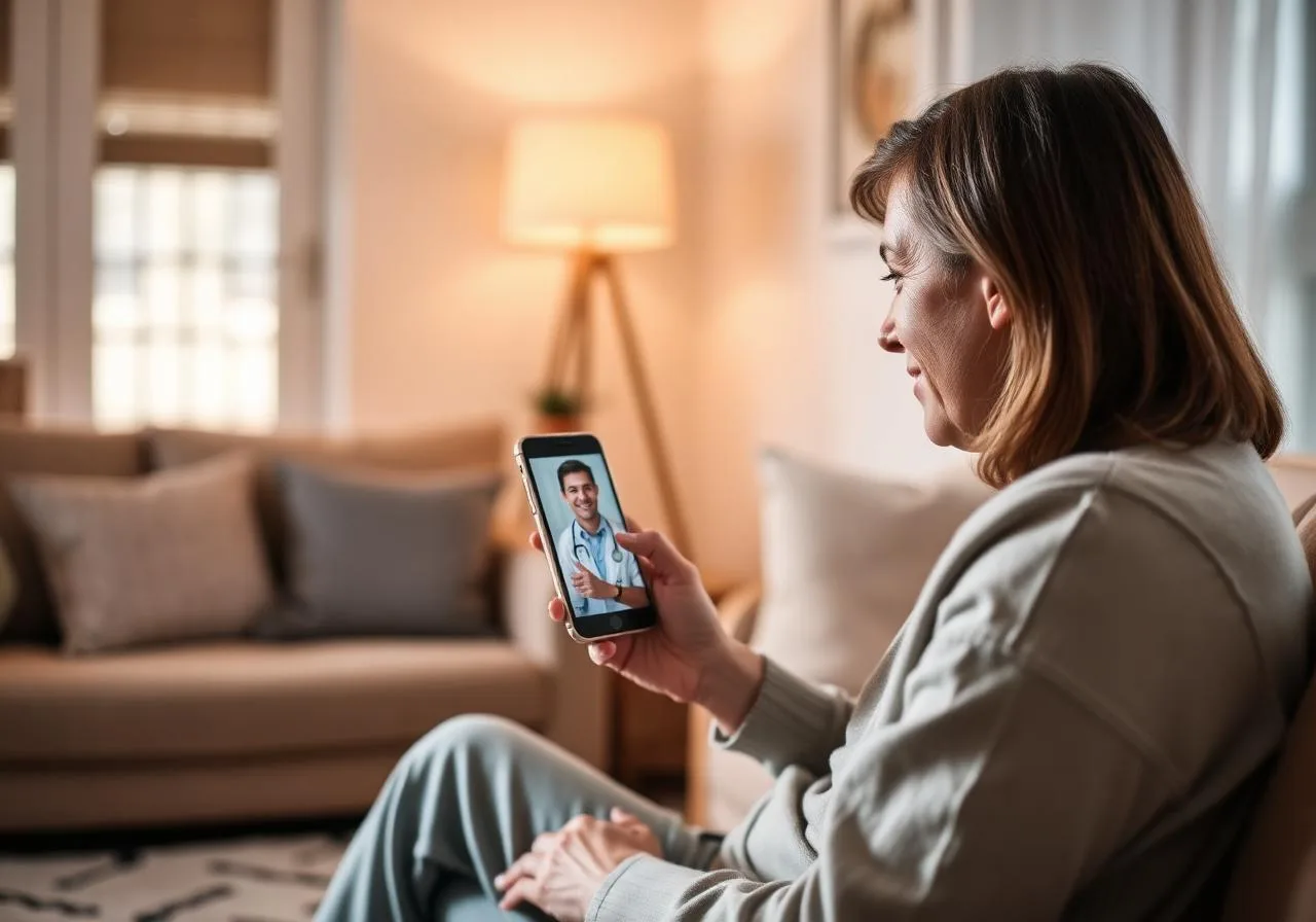 Licensed doctor on a video consultation